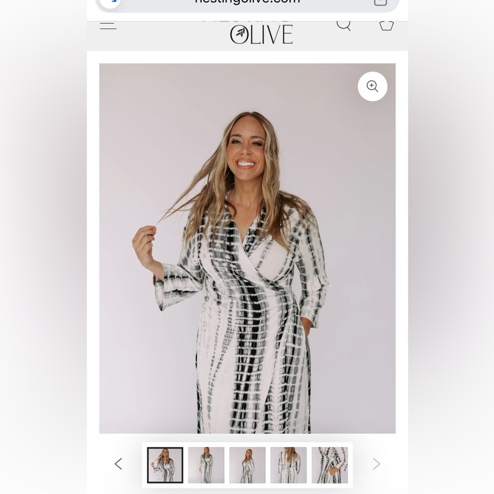 NESTING OLIVE ROBE - Picture 5 of 13